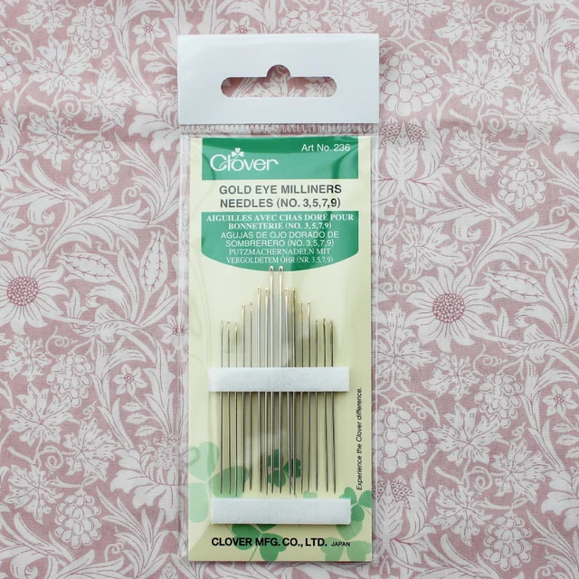 Hemline Gold Hand Sewing Quilting Needles Sizes 8-10 