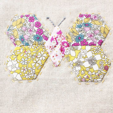 English paper piecing butterfly 