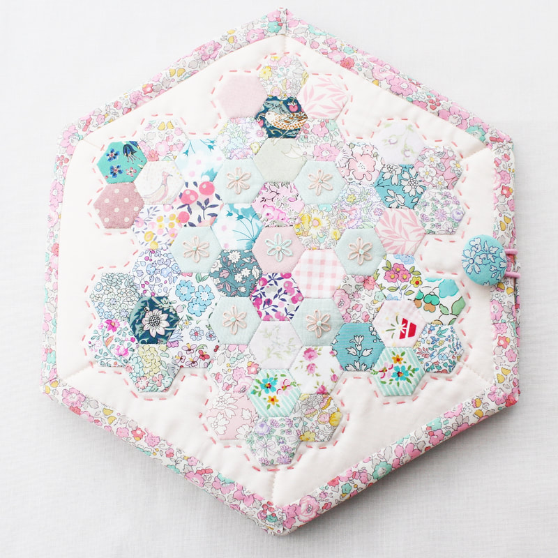 hexagon shaped sewing case pouch handmade