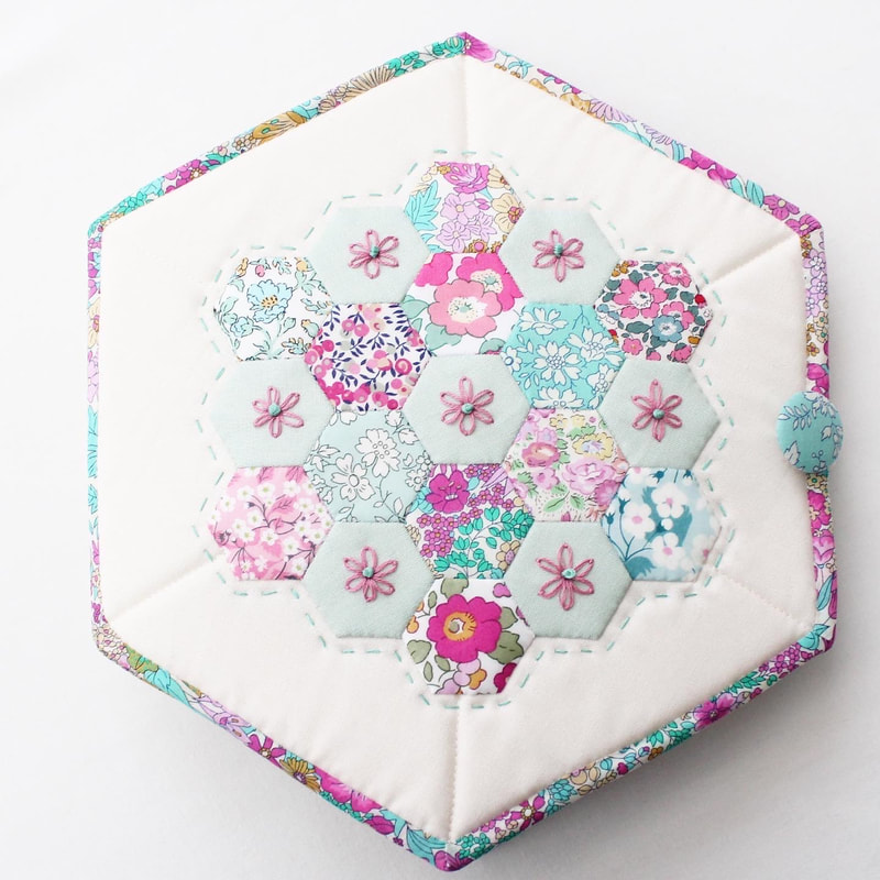 hexagon epp English paper piecing sewing case