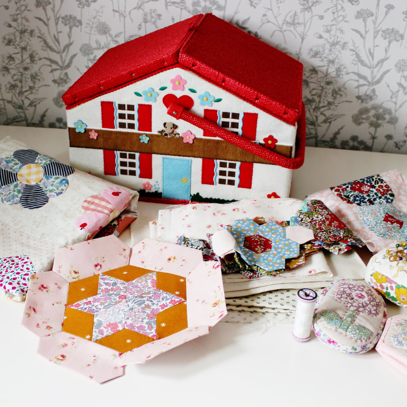 English paper piecing Cath kinston sewing box chalet